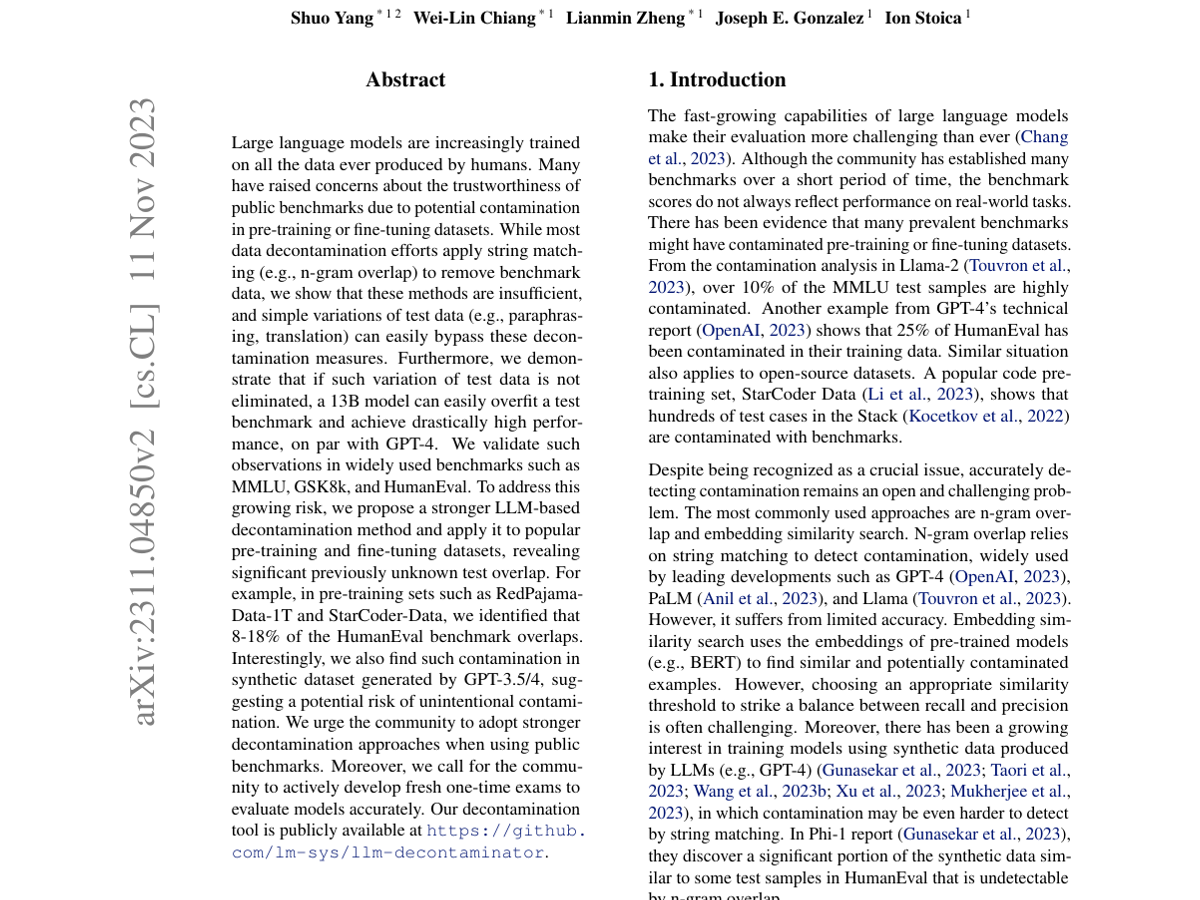 Rethinking Benchmark and Contamination for Language Models with Rephrased Samples